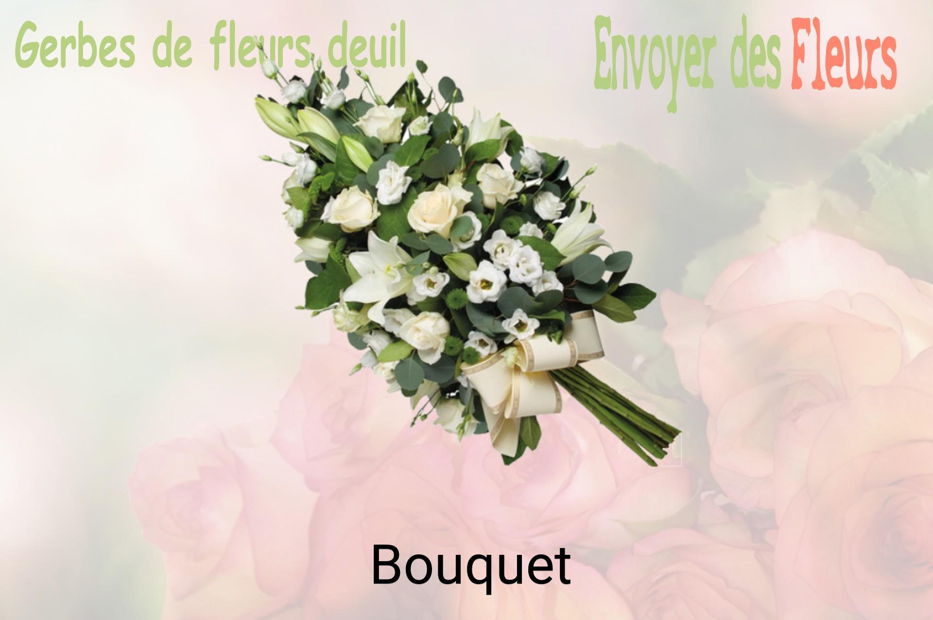 Gerbe de fleurs de deuil livrée à Bouquet